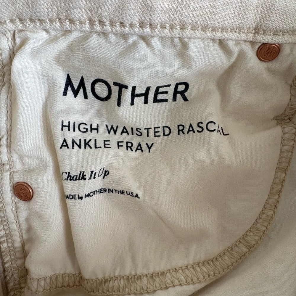 MOTHER Rascal High Waisted, Ankle Fray Jeans - Picture 6 of 8